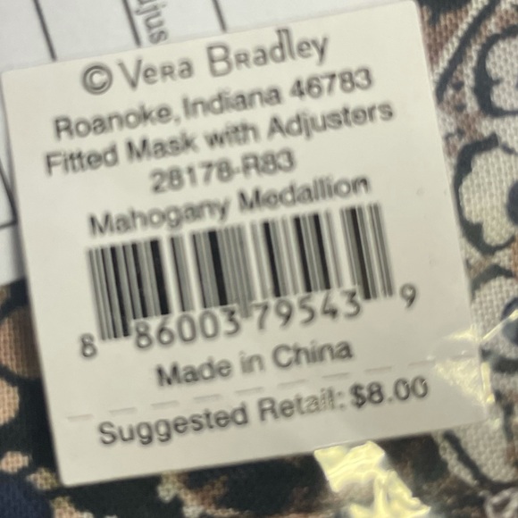 Vera Bradley Face Masks BRAND NWT - Picture 8 of 8